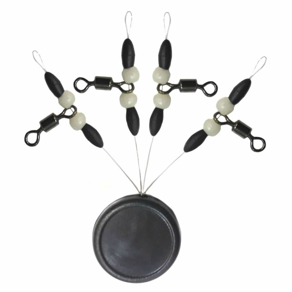 Стопор силиконовый с вертлюжком ST-5016-1L, 4 штуки