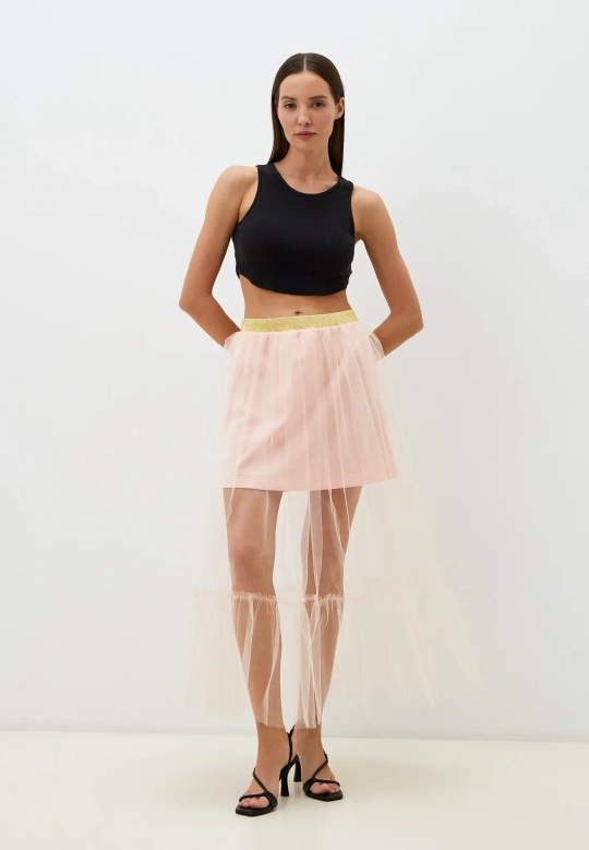 Юбка Вуаль, цвет Персиковый пух