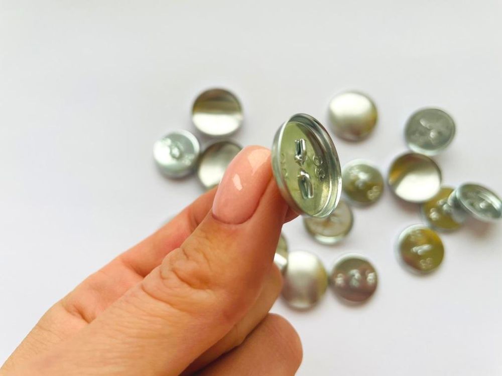 Пуговицы для обтяжки тканью № 36 металл (фасовка 10 шт)