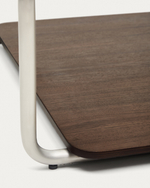 Журнальный столик Tarsel из закаленного стекла с подносом из орехового шпона