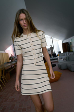 Короткорукавный трикотажный кардиган в полоску - ZARA