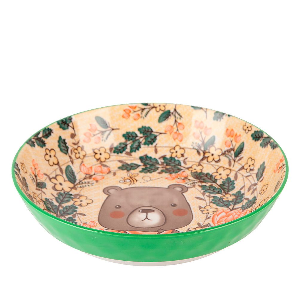Тарелка "Kawaii Forest.Bear" d=21см. v=700мл. (min9) (фарфор) (транспортная упаковка)