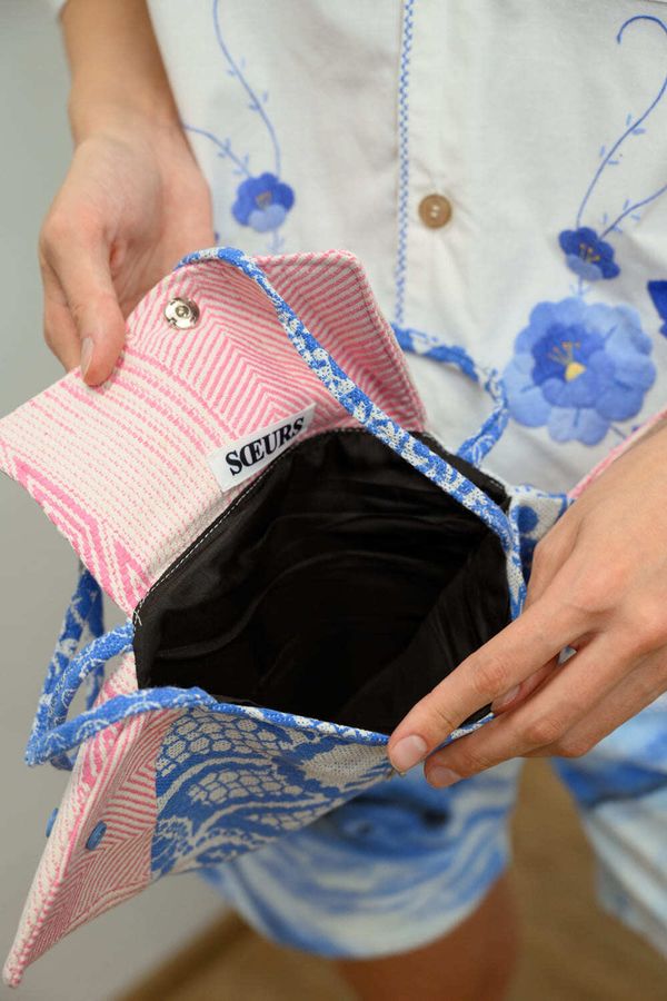 Сумка Pink and Blue Fish розово-голубая - фото 4