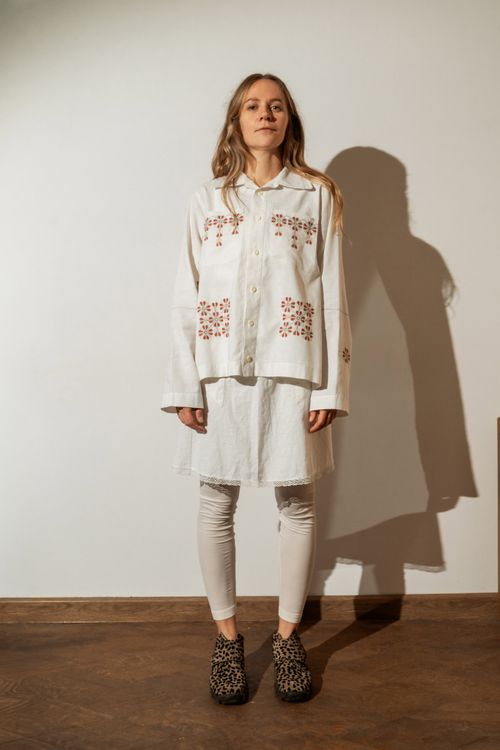 Рубашка Soeurs с Кокеткой белая