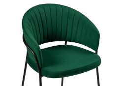 Стул на металлокаркасе Лео изумрудный / черный