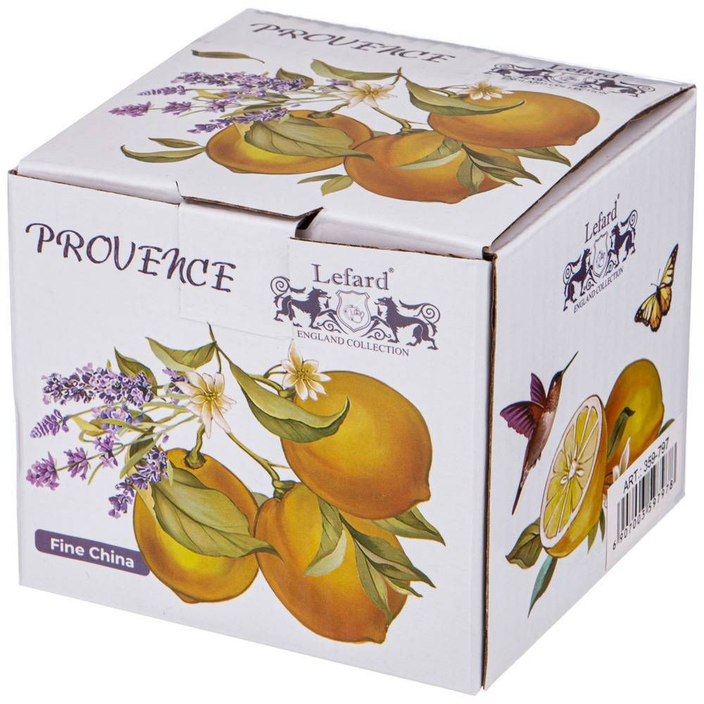 БАНОЧКА С СИЛИКОНОВОЙ КРЫШКОЙ LEFARD "ПРОВАНС ЛИМОНЫ" 180 МЛ (КОР=72ШТ.)