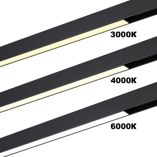 359938 PORT NT25 208 черный Трековый светильник с переключ. цв. темпер. IP20 LED 3000К\4000К\6000К 24W 90-240V VECTOR