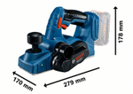 Аккумуляторный рубанок BOSCH GHO 18 V-LI Professional 06015A0300