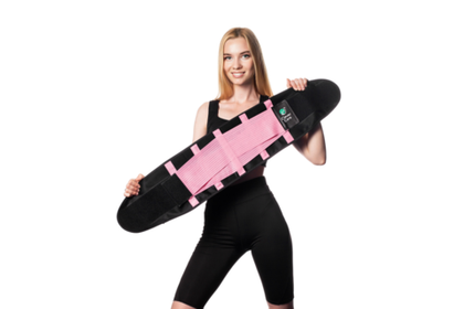 Фитнес пояс для похудения CleverCare, розовый, размер XL