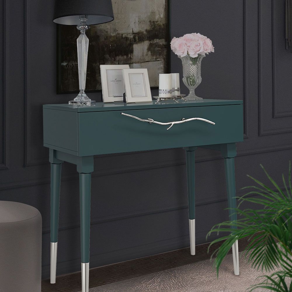 Консоль Арт Колор matte Стайл Сильвер Зеленый бирюзовый матовый