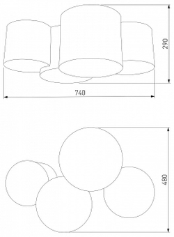 Накладная люстра TK Lighting 6592 Mona Nature