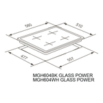 Газовая варочная панель Meferi MGH604BK GLASS POWER фото 14