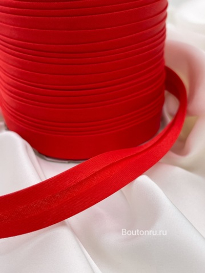 Косая бейка красная 15 мм