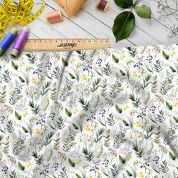 Ткань премиум шифон луговое разнотравие