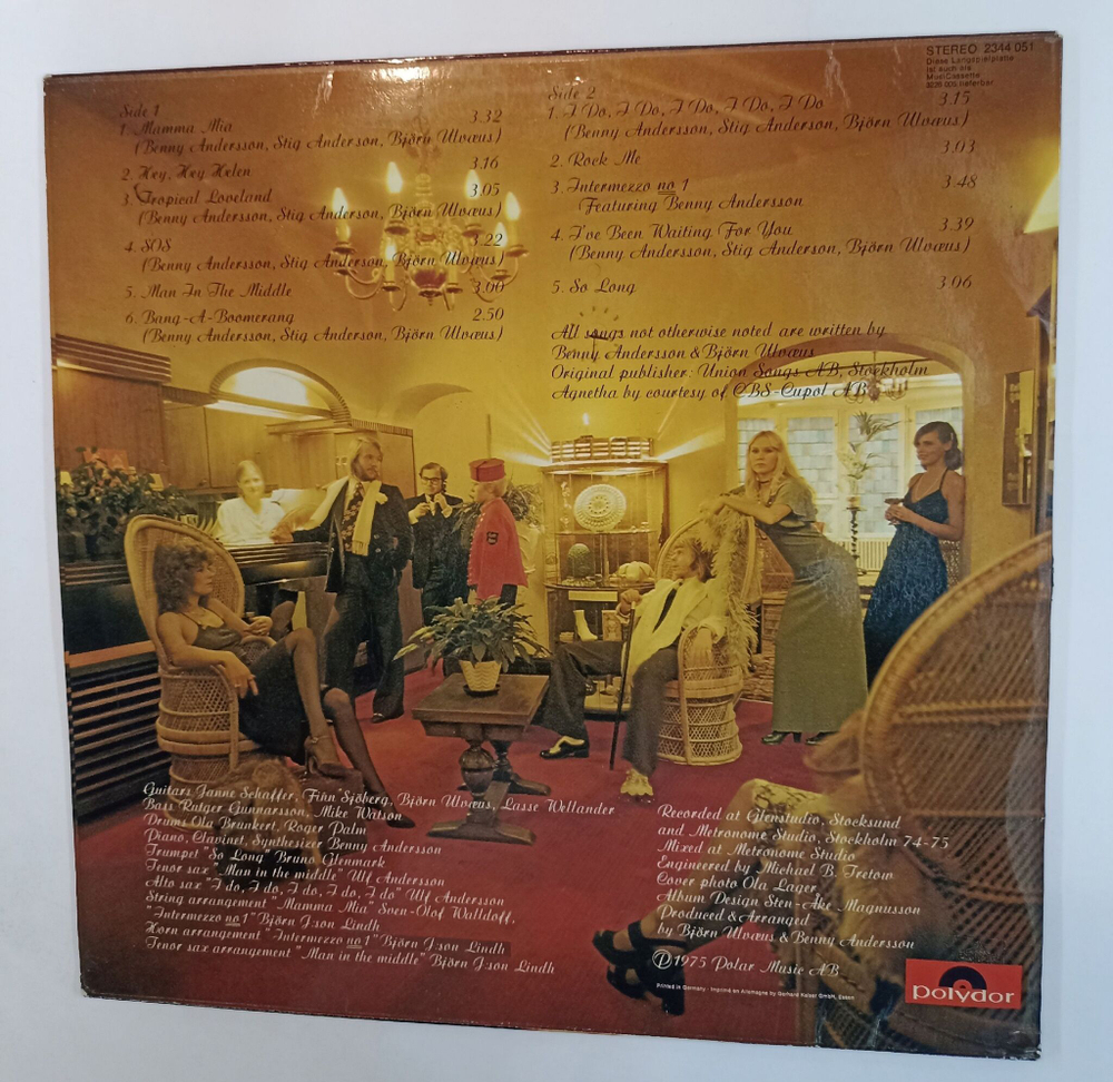 Винтажная виниловая пластинка LP ABBA Mamma Mia (Germany 1975)
