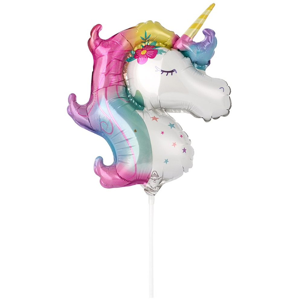 Шар Фольгированный Единорог Спящий голова (Ассорти)