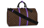 LOUIS VUITTON Keepall Bandouliere 50 Monogram Macassar Brown/Purple
