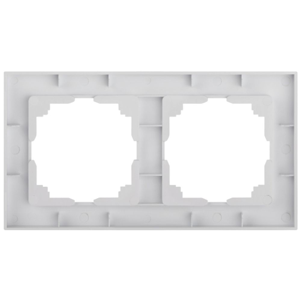 Рамка для розеток и выключателей Intro Accent 6-502-01 на 2 поста, СУ, белый | Intro