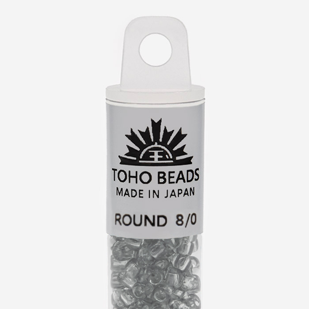 Японский бисер TOHO Round 8/0 (№9), прозрачный