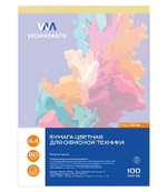 Бумага для офисной техники, А4, 80 г/м2, 100 листов, цветная, пастель, микс