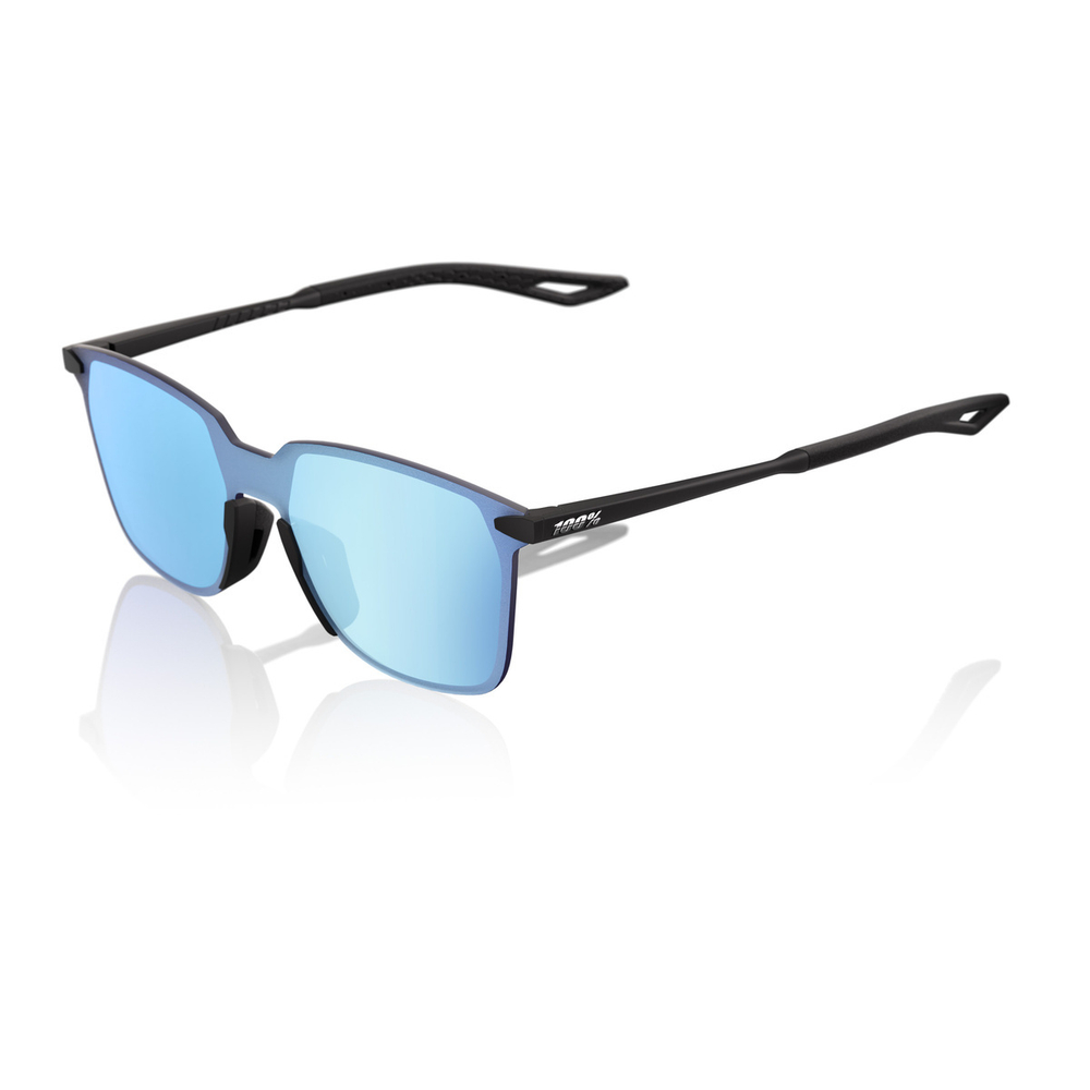 Спортивные очки 100% LEGERE SQUARE Soft Tact Black - HiPER Blue Mirror Lens