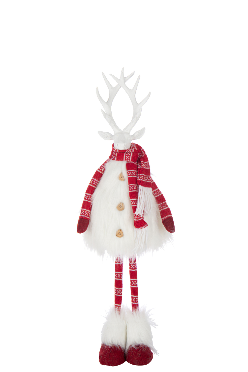 Декор "Олень в красном шарфе" средний 17x14x77см