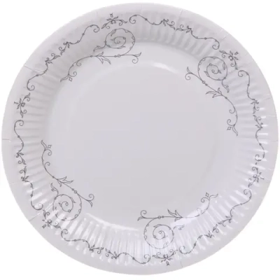 Тарелка бумажная 18 см в наборе 10 шт «Изящный вечер»
