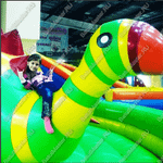 Коммерческий надувной батут "Динозавр-качеля" 5*5*2.5 м