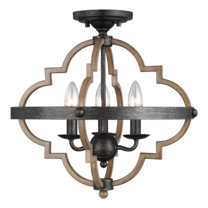 Потолочный светильник Visual Comfort Socorro Three Light Semi-Flush Mount