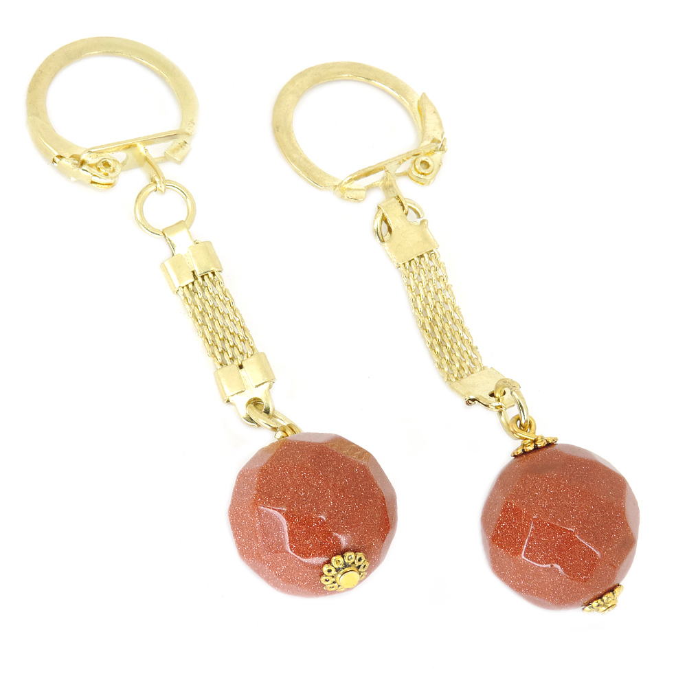 Брелок авантюрин коричневый