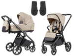 Коляска 3 в 1 Carrello Omega Plus CRL-6540 и автокресло Nova DK791 Black Line Solar Beige