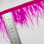 Страусиные перья на ленте, оттенок "Фуксия"