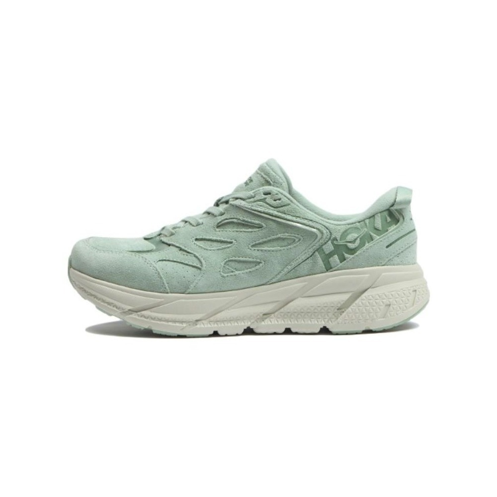 Кроссовки женские HOKA U CLIFTON L SUEDE Smoke Green / Celadon Tint