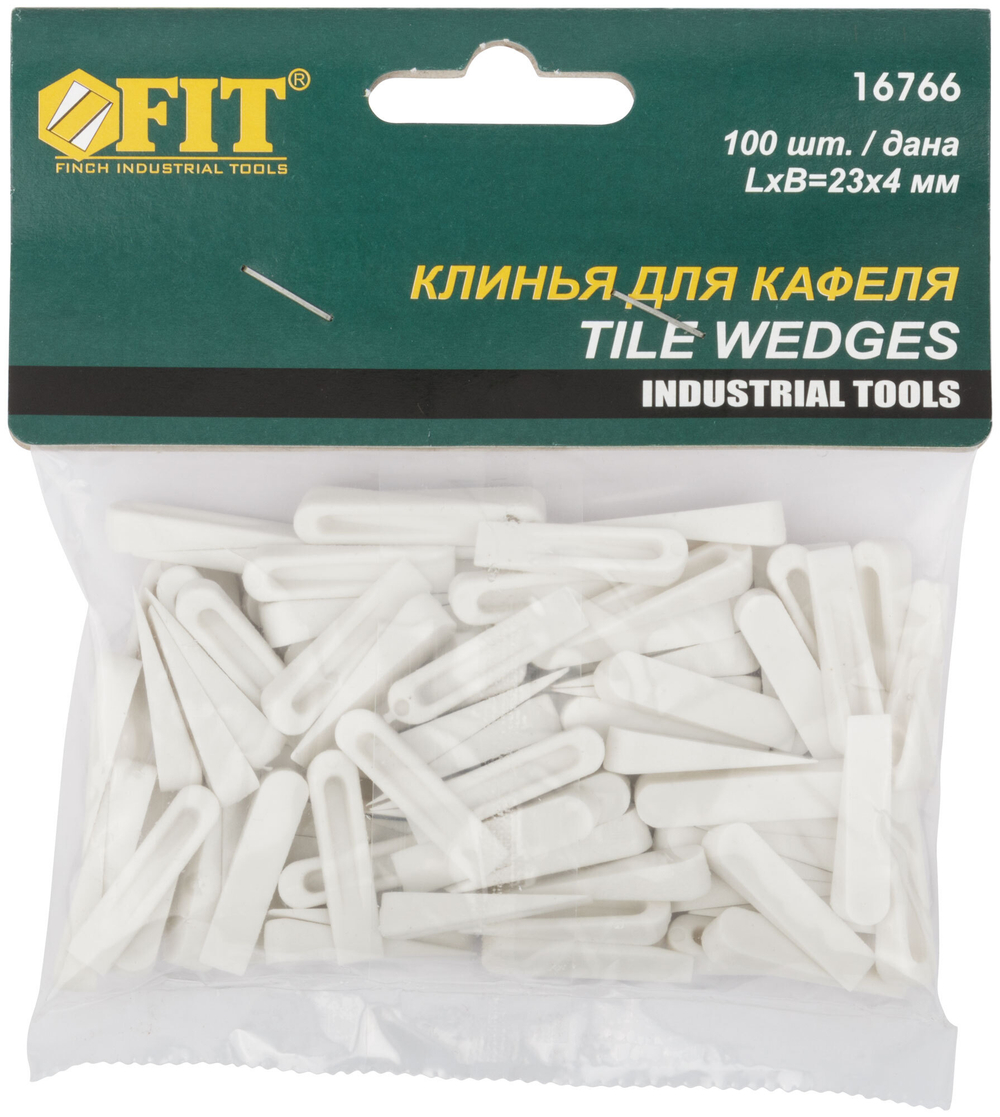 Клинья для кафеля малые 23х4 мм, 100 шт. 16766