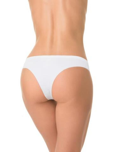 Нейлоновые трусики-бразилиана (Размер: S) (Цвет: бежевый)