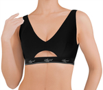 Хлопковый бюстгальтер-топ с «окошком» (Размер: S) (Цвет: белый)