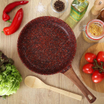 Сковорода алюминий, 28 см, антиприг, Гурман, Granit Red, красн, ГМ2801 ГР, с дерев ручк