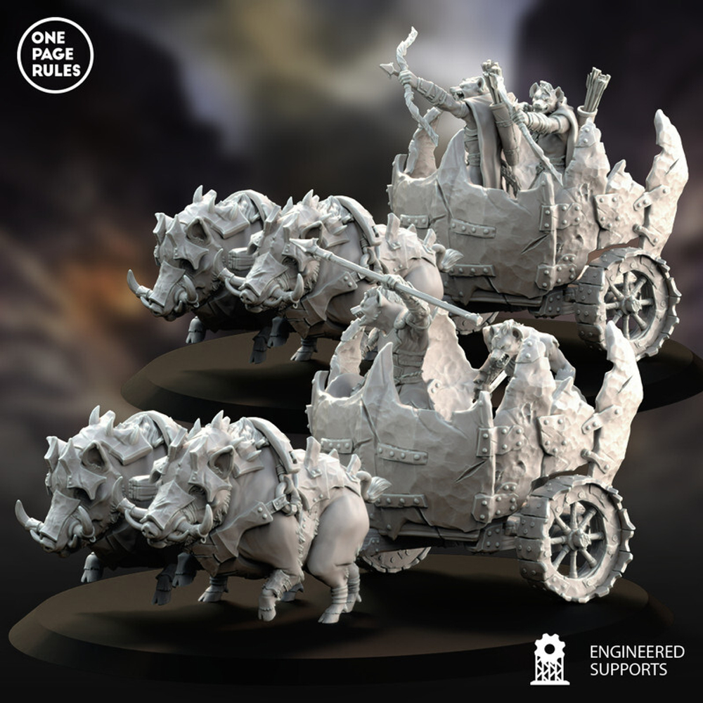 Grand Alliance Chaos Beasts of Chaos Tuskgor Chariot 1 шт. миниатюра для dnd, днд, pathfinder, фентези, Настольная игра, НРИ, Варгейм, РПГ