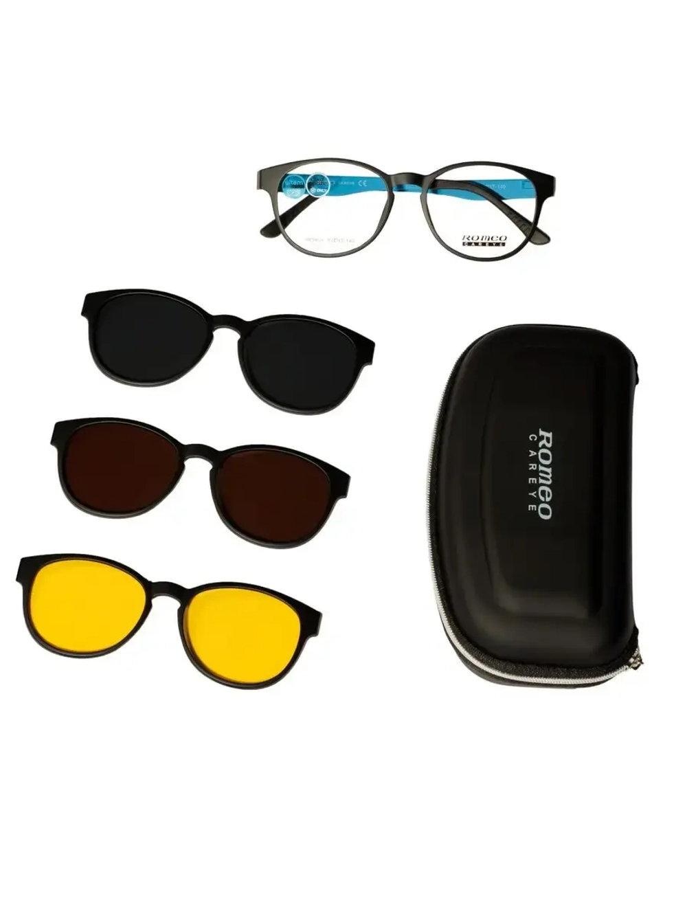 Оправа для очков с магнитными накладками 4в1