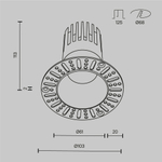 Встраиваемый светильник Technical DL122-15W-3K-TRS-W