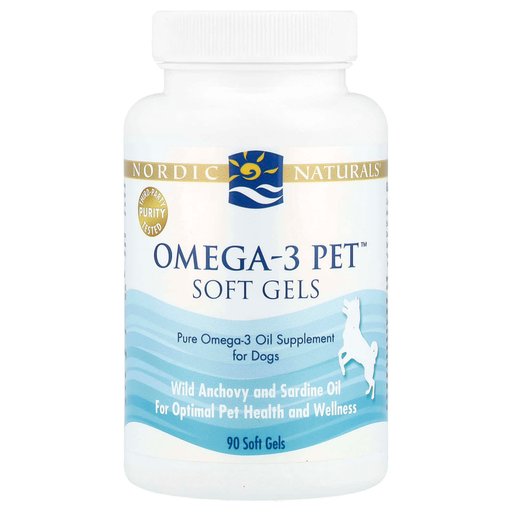 Nordic Naturals, Omega-3 Pet™, для собак, 90 капсул