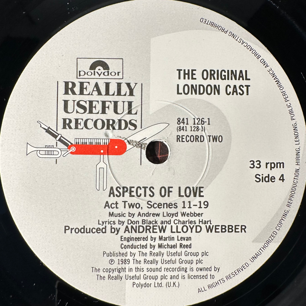 Andrew Lloyd Webber ‎– Aspects Of Love 2LP (Англия 1989г.)