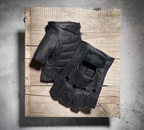 Перчатки Bar & Shield Fingerless Leather Harley-Davidson, кожа 100%