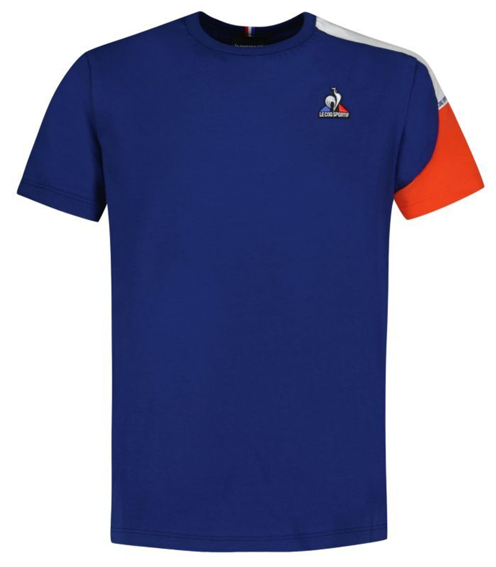 Футболка для мальчика теннисная Le Coq SAISON Tee Short Sleeve N°1 SS23 - blue depths