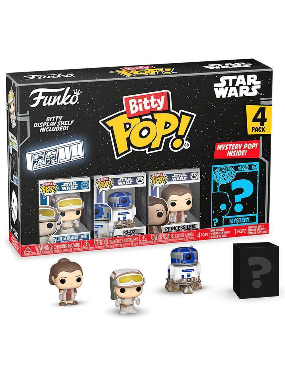 Фигурка Funko Bitty POP! Star Wars S2 Luke+R2-D2+Princess Leia+Mystery (1 of 4) 4PK 83668