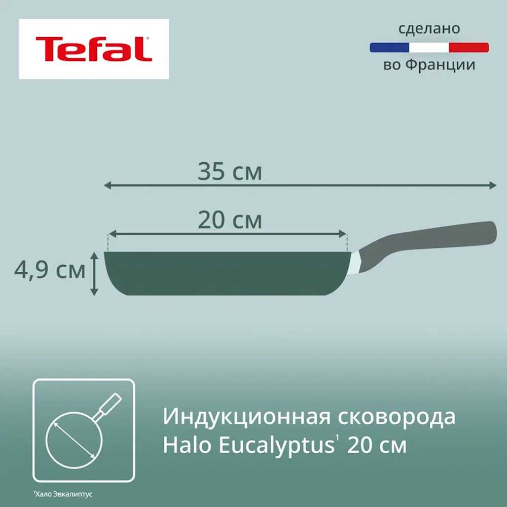 Сковорода Tefal Halo Eucalyptus 20 см G0160202