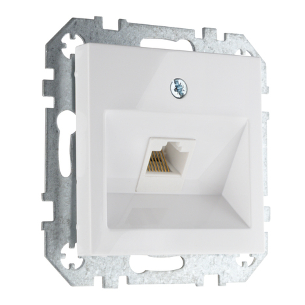 Розетка компьютерная кат 6 LIREGUS EPSILON IKL-001-01.E/B белая