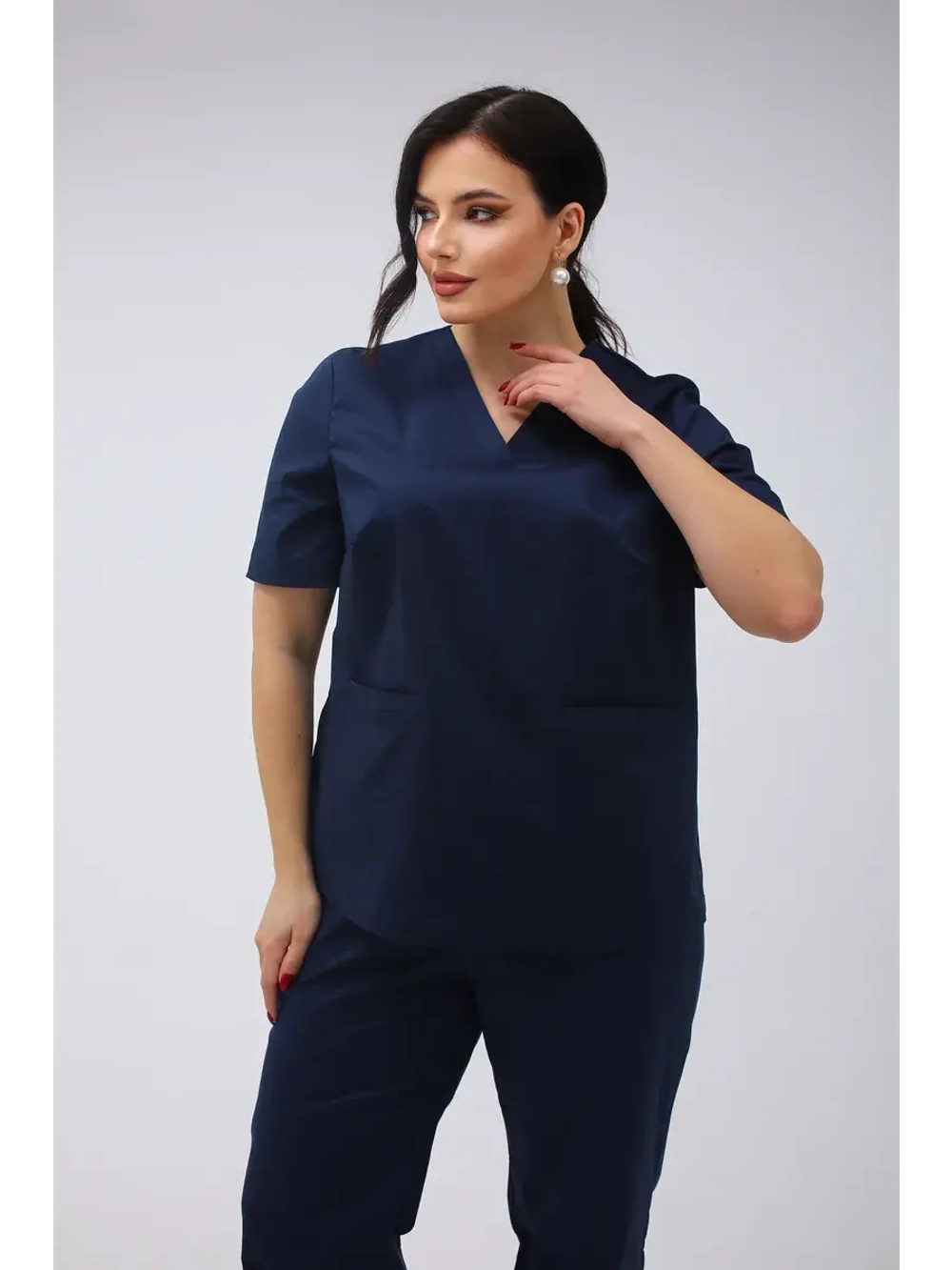 Медицинский костюм с брюками стрейч