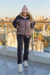 Костюм с мехом УК-1606-1 Fabrika