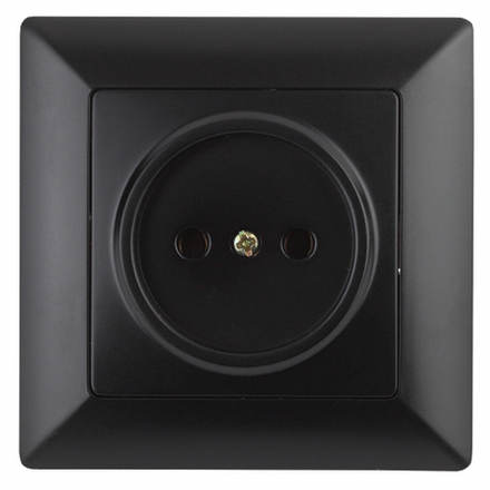 Розетка Intro Solo 4-201-05 без заземления 2P 16А-250В IP20 СУ антрацит